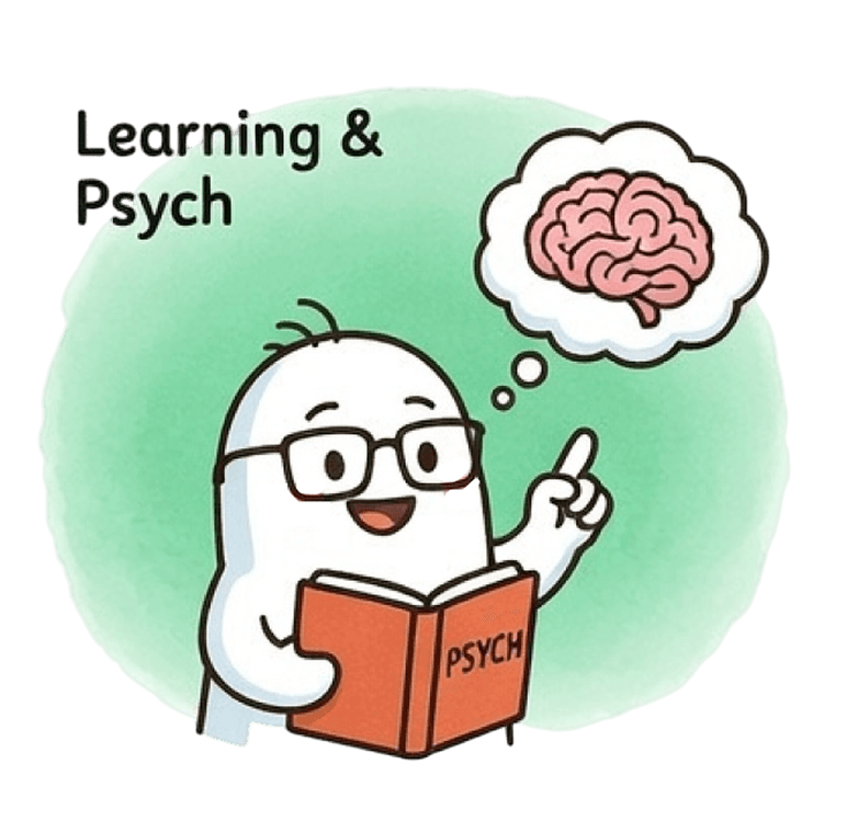 Learning and psychology mascot illustration